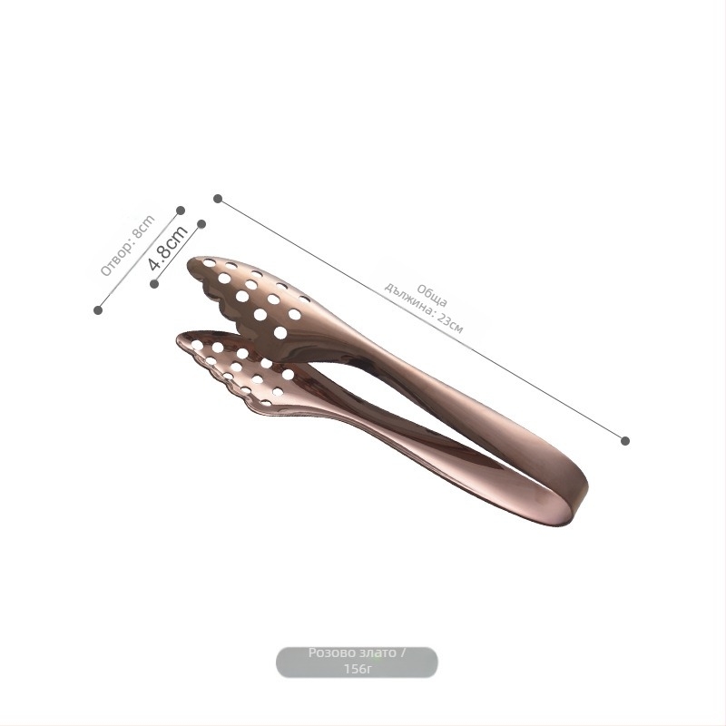 Европейски стил клип за стейк, 304 неръждаема стомана, антихлъзгащ клип за храна за грил и кухня