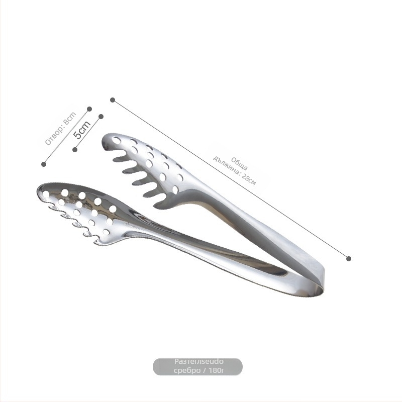 Европейски стил клип за стейк, 304 неръждаема стомана, антихлъзгащ клип за храна за грил и кухня