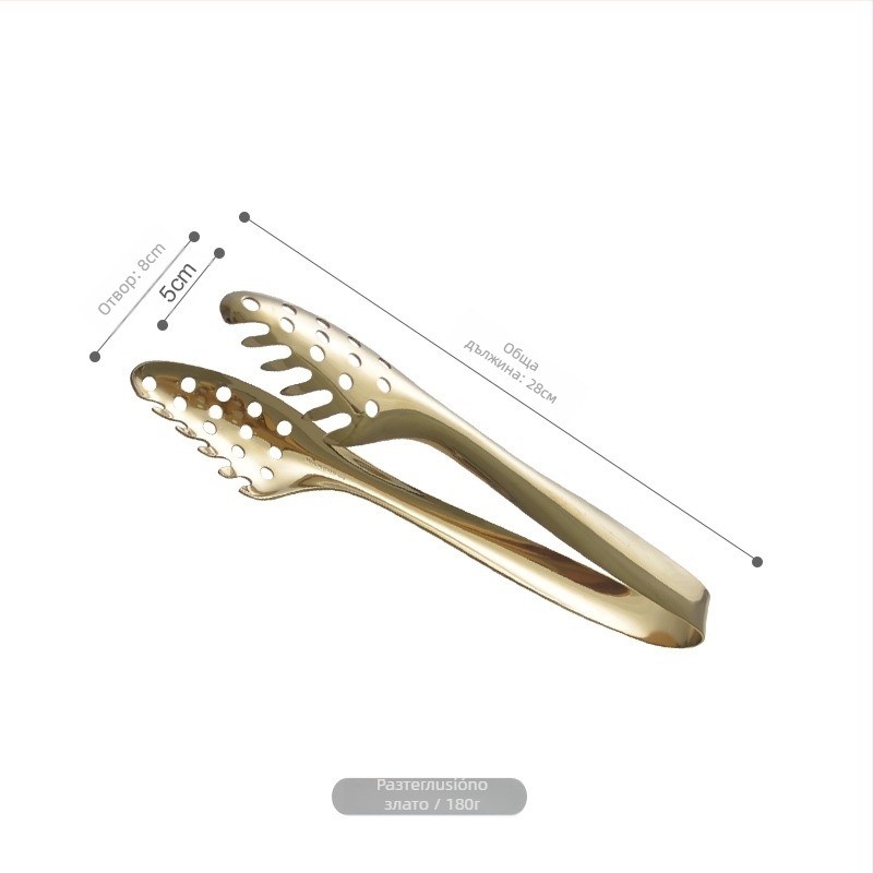 Европейски стил клип за стейк, 304 неръждаема стомана, антихлъзгащ клип за храна за грил и кухня