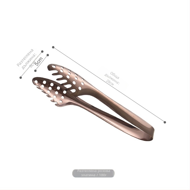 Европейски стил клип за стейк, 304 неръждаема стомана, антихлъзгащ клип за храна за грил и кухня