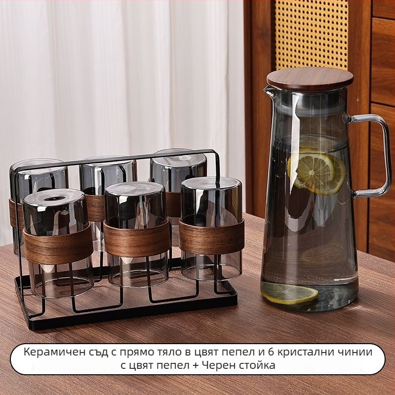 Комплект стъклени чаши за чай, китайски стил, боросиликатно стъкло, термоустойчиво, подходящо за бизнес подаръци