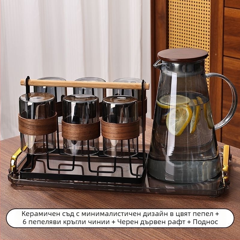 Комплект стъклени чаши за чай, китайски стил, боросиликатно стъкло, термоустойчиво, подходящо за бизнес подаръци