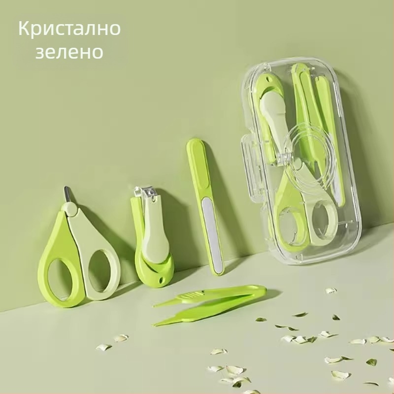 Бебешки комплект за подстригване на нокти – неръждаема стомана, наклонено отваряне, форцепс за нокътния жлеб, безопасно за деца, марка Friendly