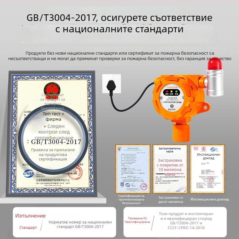 Malibu Индустриален фиксиран газов детектор за запалими газове и O2/CO/CO2/H2S/TVOC, захранване 24V DC или AC220V, резолюция 0.1% LEL, точност ±3% LEL, звуков и светлинен алармен сигнал