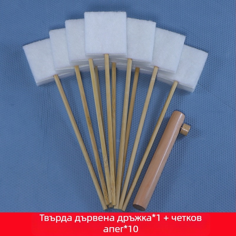 Еднократна тоалетна четка за домакинство — за пълно почистване на ъглите и фугите, ядро за замяна, пластмасова