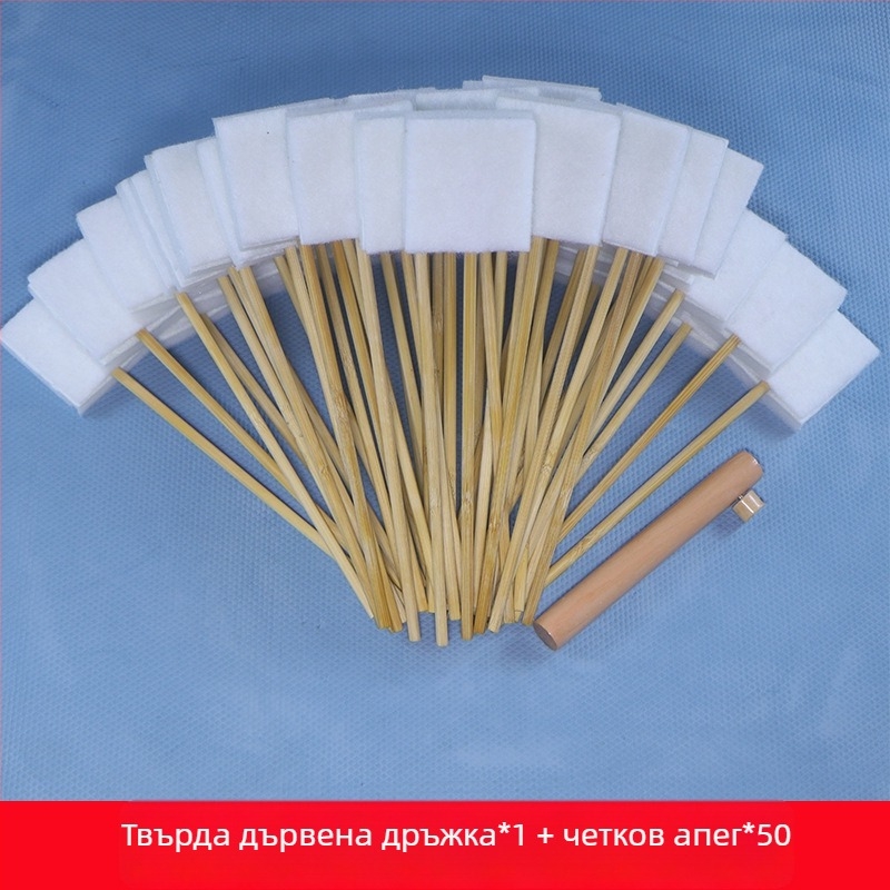 Еднократна тоалетна четка за домакинство — за пълно почистване на ъглите и фугите, ядро за замяна, пластмасова