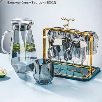 Xiangpu Стъклен комплект чаши за чай – Nordic стил, термоустойчив, за дома, корпоративен подарък