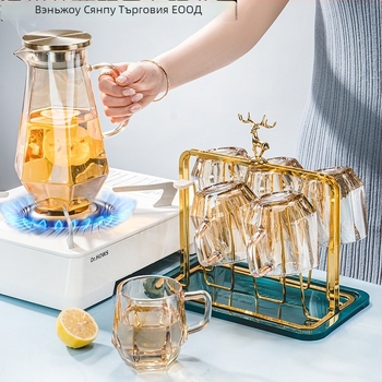 Xiangpu Стъклен комплект чаши за чай – Nordic стил, термоустойчив, за дома, корпоративен подарък