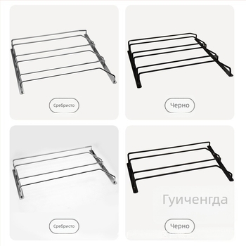 Стойка за чаши за вино за стена – желязна тел, модерна минималистична, опции 1/2/3 реда