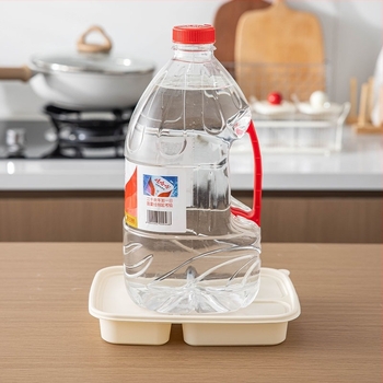 Еднократна кутия за прибори от царевично нишесте, хранителна класа, преносима и запечатана, кръгла форма; Материал: царевично нишесте; Разградима: Да; Брой кутии: 1; Емкост: 1