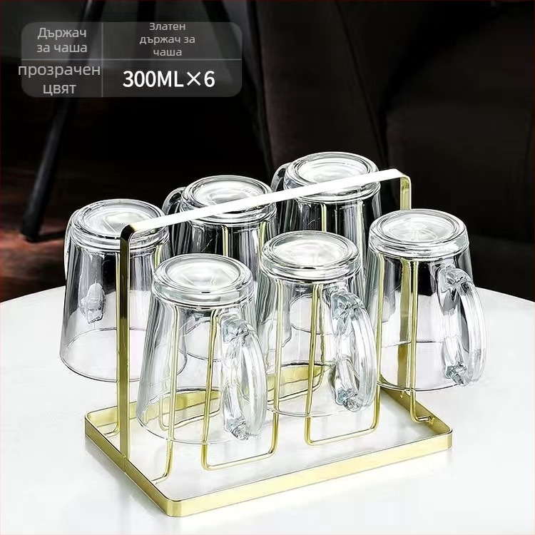 Стъклен комплект за вода със чаши, европейски стил, топлоустойчив, за студена вода и студено запарване, подаръчна кутия — Jingyue