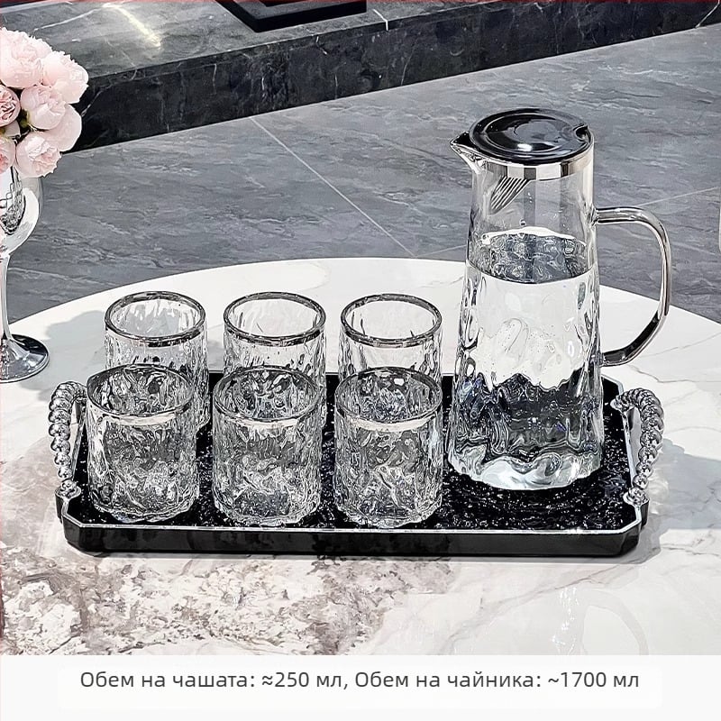 PP пластмасов комплект чаши за вода и чай за дома, подарък с печат на лого, модерен минималистичен стил, подходящ за сокове, мляко, напитки и студена вода