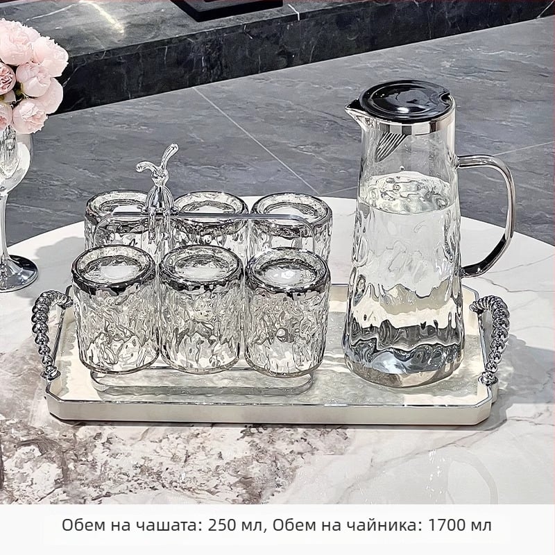 PP пластмасов комплект чаши за вода и чай за дома, подарък с печат на лого, модерен минималистичен стил, подходящ за сокове, мляко, напитки и студена вода