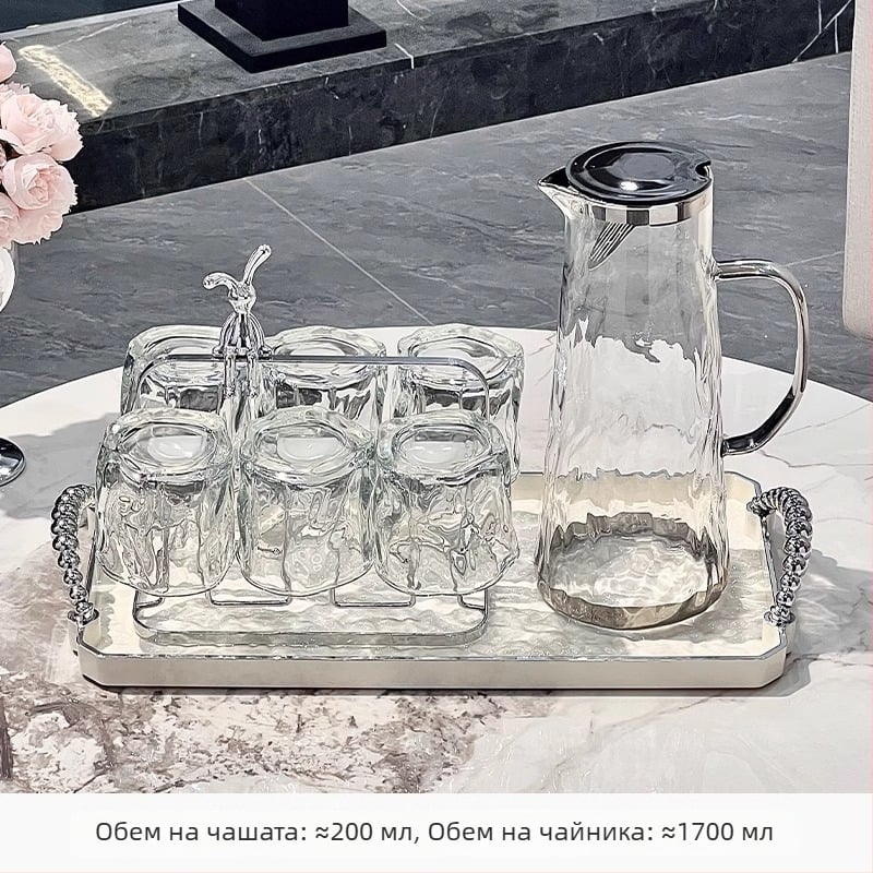 PP пластмасов комплект чаши за вода и чай за дома, подарък с печат на лого, модерен минималистичен стил, подходящ за сокове, мляко, напитки и студена вода