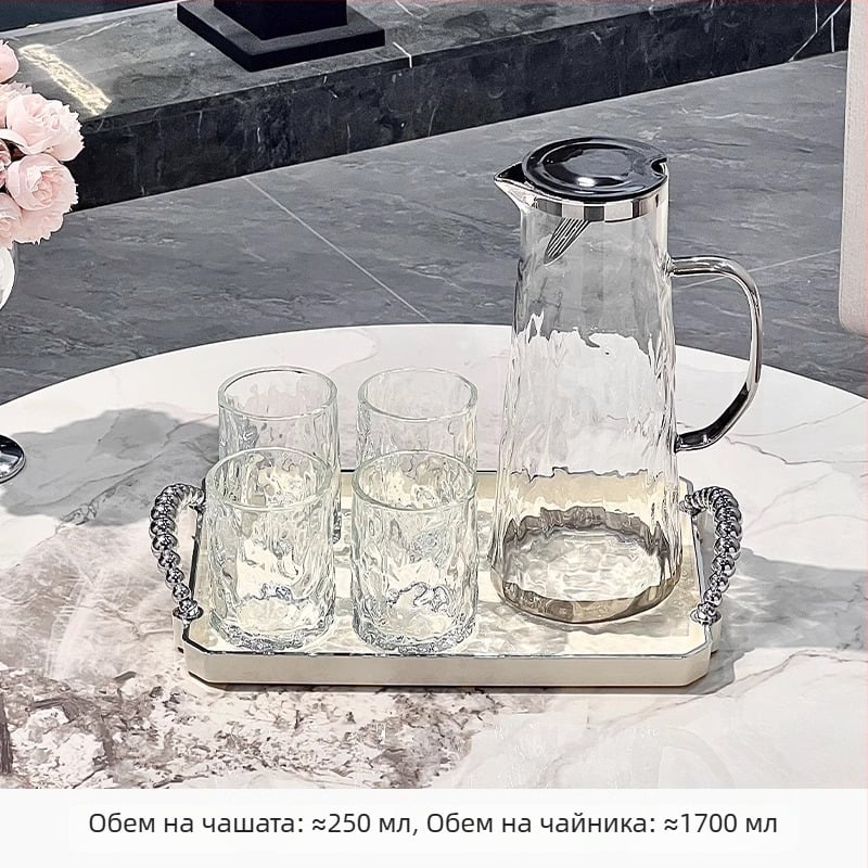 PP пластмасов комплект чаши за вода и чай за дома, подарък с печат на лого, модерен минималистичен стил, подходящ за сокове, мляко, напитки и студена вода