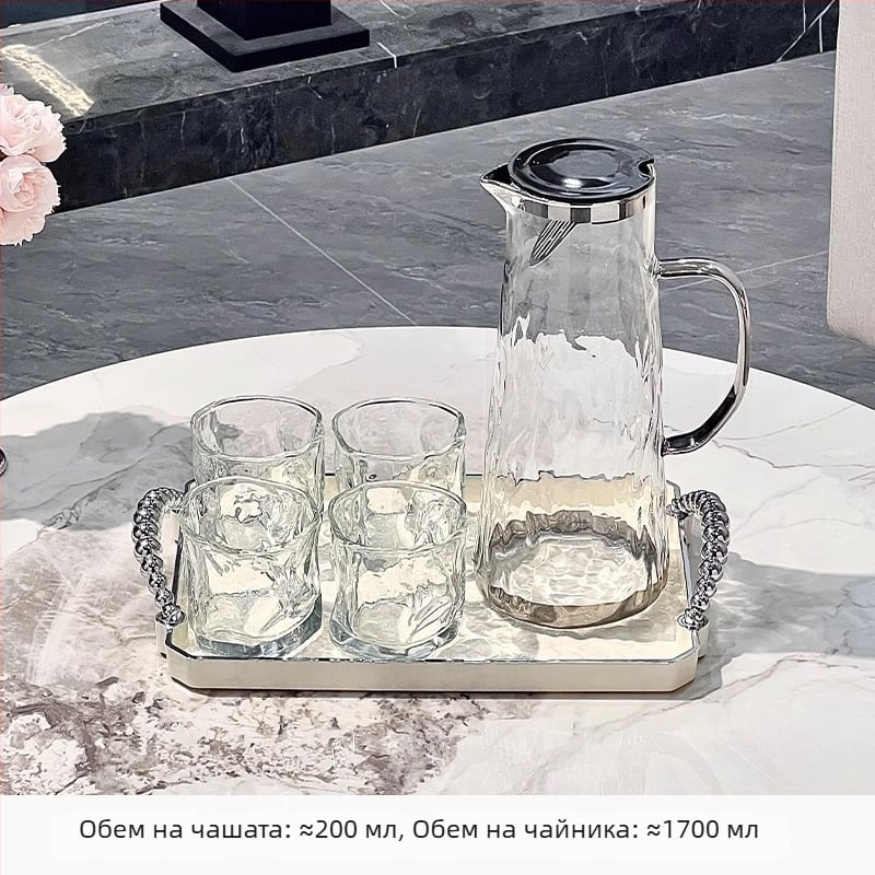 PP пластмасов комплект чаши за вода и чай за дома, подарък с печат на лого, модерен минималистичен стил, подходящ за сокове, мляко, напитки и студена вода