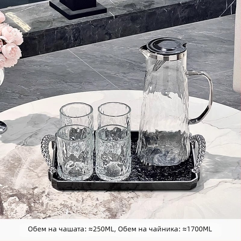 PP пластмасов комплект чаши за вода и чай за дома, подарък с печат на лого, модерен минималистичен стил, подходящ за сокове, мляко, напитки и студена вода