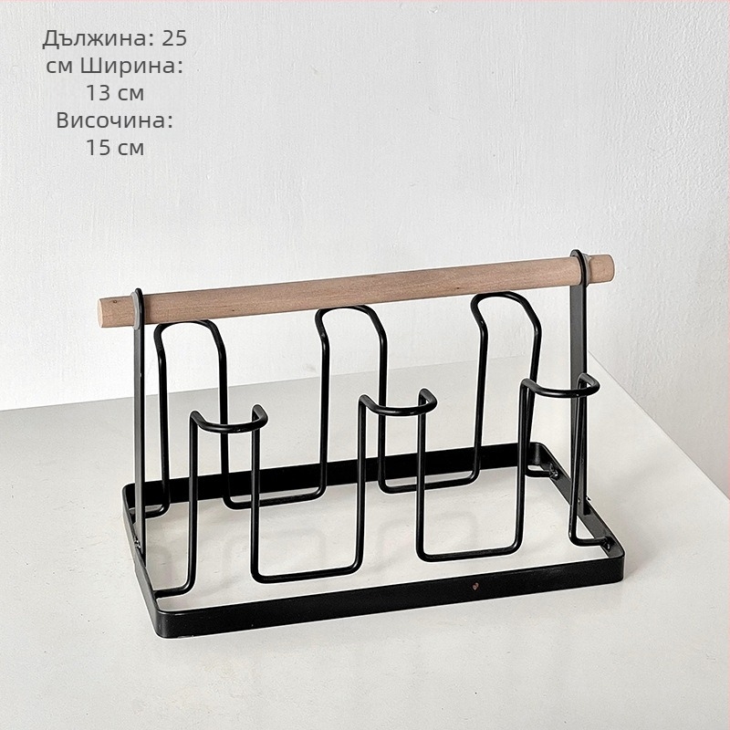 Barx държач за чаши за чай с дренаж и съхранение, окачващ държач за стъклени чаши, модерен стил простота, без пробиване