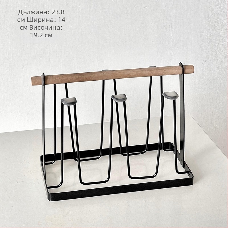 Barx държач за чаши за чай с дренаж и съхранение, окачващ държач за стъклени чаши, модерен стил простота, без пробиване