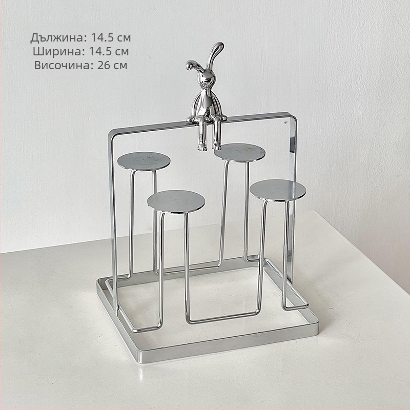 Barx държач за чаши за чай с дренаж и съхранение, окачващ държач за стъклени чаши, модерен стил простота, без пробиване