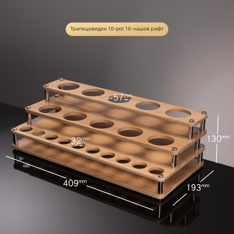 Държач за чаши — дървен подов дисплей за чаши, светъл лукс ретро стил, модел Deer Cup Holder, лято 2025 г.