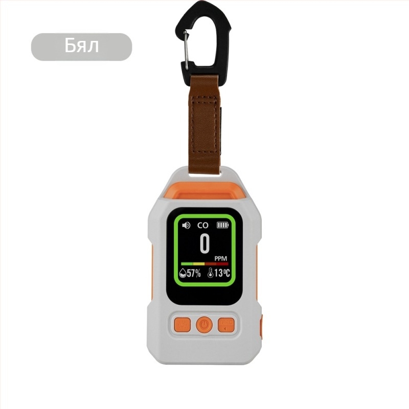Портативен газов детектор с цифров дисплей — четири в едно: CO, CO2, температура и влажност, аларма, магнитно закрепване