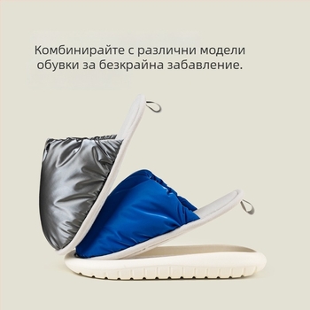 Унисекс домашни пантофи с корейски стил, пухено горно, EVA подметка, памучна стелка, топли (горно: пухена материя; подметка: EVA; стелка: памук; стил: корейски; функция: топло)
