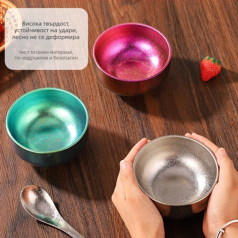 Оризова купа, Family year, чист титан, двуслоен дизайн, микровълнова безопасна, печат на лого