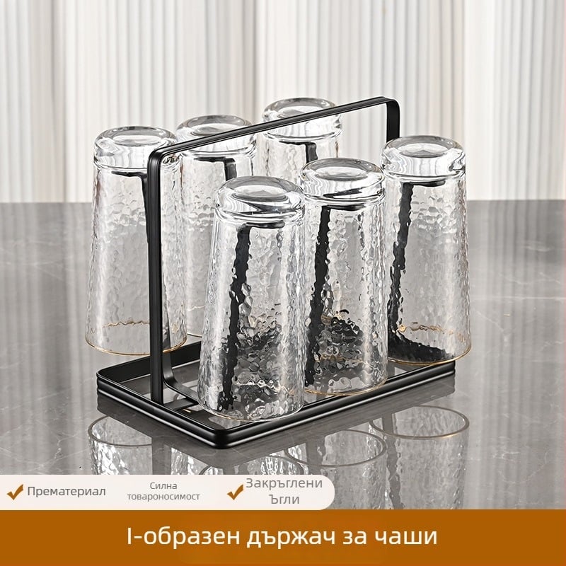 Държач за чаши, железен, японски стил, без пробиване, тегло 320 г