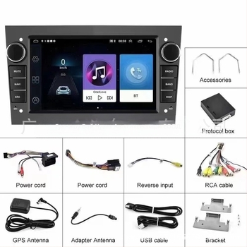 Автомобилен DVD навигатор с Android GPS за Opel/Vauxhall, 7-инчов IPS екран, 12V захранване, 4x50W аудио