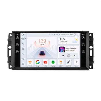 Android-базиран автомобилен GPS навигатор с IPS дисплей, 12V захранване, изход 4x50W, OEM персонализация, съвместим с Jeep Compass, Wrangler и Dodge