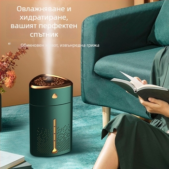 Увлажнител и пречиствател за въздуха за дома (ароматерапия, USB захранване, настолен, 31–40 м², 1 изход за мъгла)