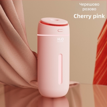 Настолен USB ултразвуков овлажнител с нощна светлина, модел Q5 – обхват до 10 м², резервоар 0,5 л, 1 изход за мъгла, таймер 2–8 ч