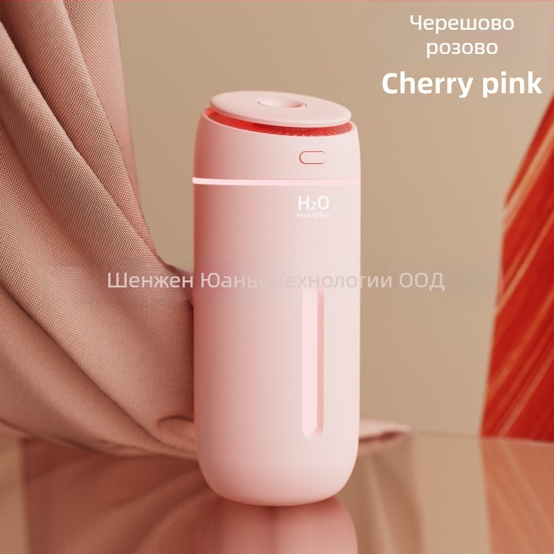 Настолен USB ултразвуков овлажнител с нощна светлина, модел Q5 – обхват до 10 м², резервоар 0,5 л, 1 изход за мъгла, таймер 2–8 ч