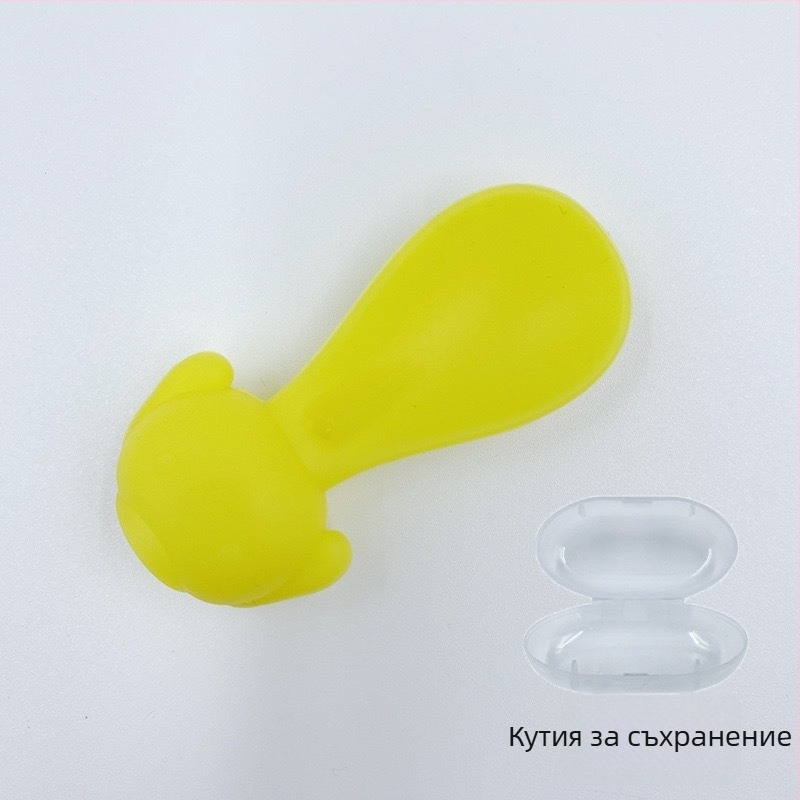Wy бебешка силиконова лъжичка за пюре с кутия за съхранение – инструмент за хранене за деца над 6 месеца