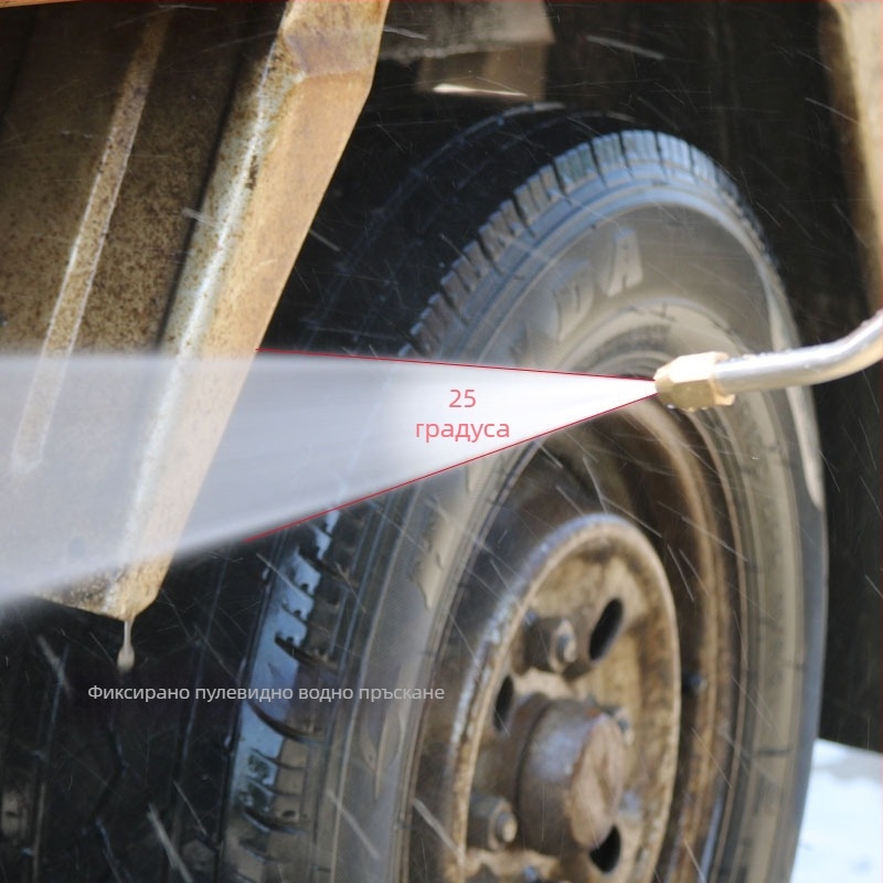 Високонапорна водоструйка за автомобили с удължителна пръчка, 90° ъглов накрайник, U-образен огънат прът, накрайник за почистване на климатик с форма на вентилатор