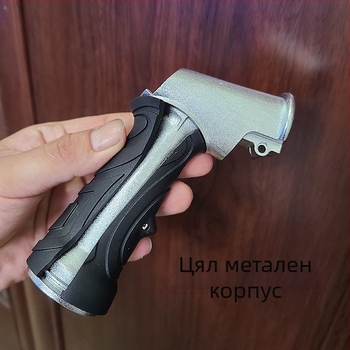 Високонапорен воден пистолет за градина с медна глава и метална дръжка; дистанция на пръскане 10 м; подходящ за миене на колата, поливане на цветя и почистване на пода