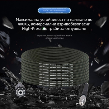Високонапорен отпушвач за тръби за домашна употреба – нейлон и неръждаема стомана, 1,0 кг, интерфейс от цинков сплав, дюза от алуминий