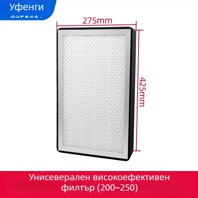 Ofenqi Филтър кутия за свеж въздух - Вътрешно пречиствателно устройство за въздуха с PM2.5 филтър, включва първичен филтър, средноефективен филтър и високоефективен филтър за дома и търговски пространства