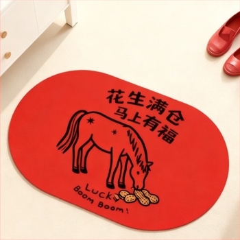 Диатомова подложка за под, овална, карикатурен модел, миеща се, персонализируема