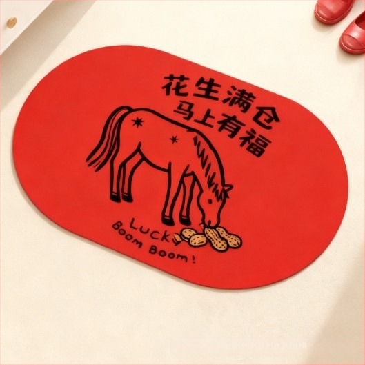 Диатомова подложка за под, овална, карикатурен модел, миеща се, персонализируема