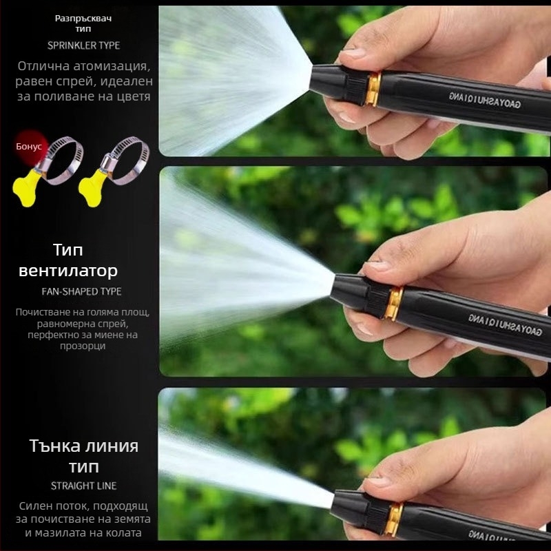 Алуминиева дюза за водоструйка за миене на кола, високо налягане, ръкохватка с пръстов захват, дюза за поливане на цветя и зеленчуци, 27 g