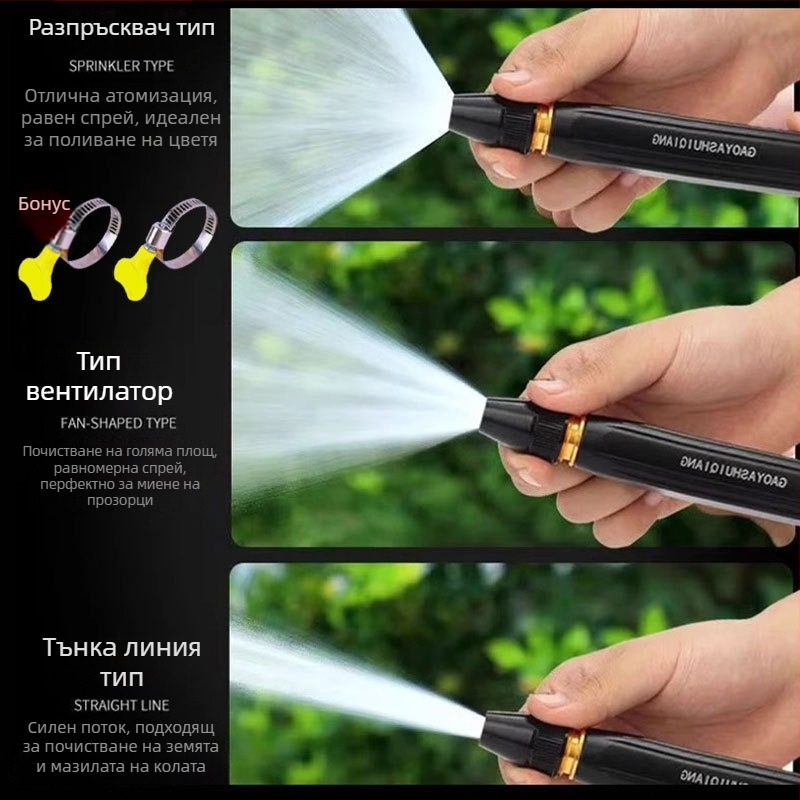 Алуминиева дюза за водоструйка за миене на кола, високо налягане, ръкохватка с пръстов захват, дюза за поливане на цветя и зеленчуци, 27 g