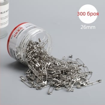 Неръждаема стомана цилиндрична брошка-пин със заключваща закопчалка, 5 модела (1051–1055), патронно опаковане