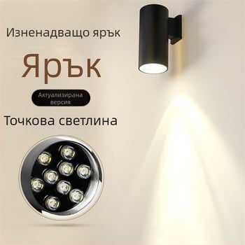 Външна стенна лампа MH-13, 111-240V, 12 светодиоди, IP65, цветова температура 3000/6000K