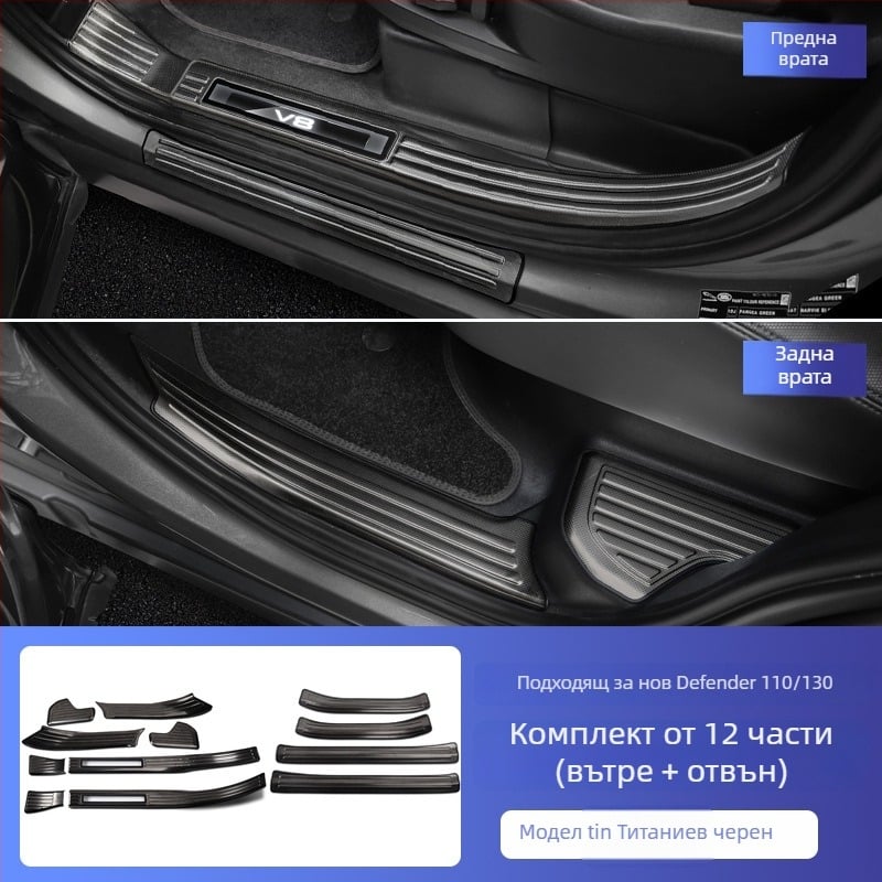 O'dell Прагови лайсни и педали за Land Rover Defender 2020–2026, неръждаема стомана, персонализирани