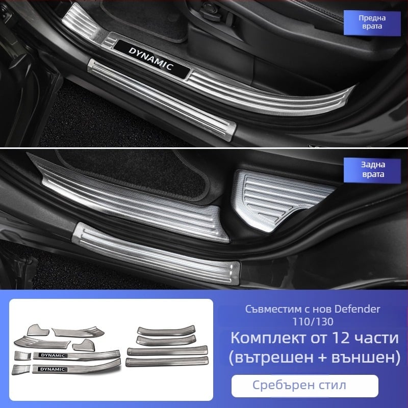 O'dell Прагови лайсни и педали за Land Rover Defender 2020–2026, неръждаема стомана, персонализирани