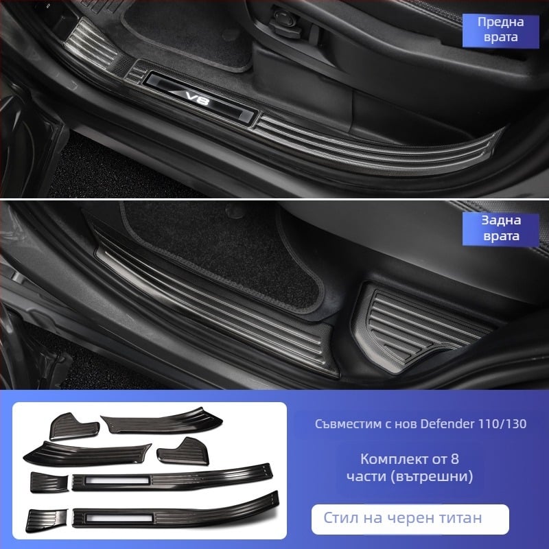 O'dell Прагови лайсни и педали за Land Rover Defender 2020–2026, неръждаема стомана, персонализирани