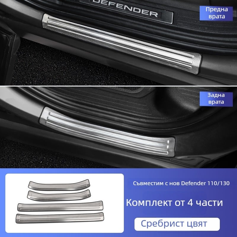 O'dell Прагови лайсни и педали за Land Rover Defender 2020–2026, неръждаема стомана, персонализирани