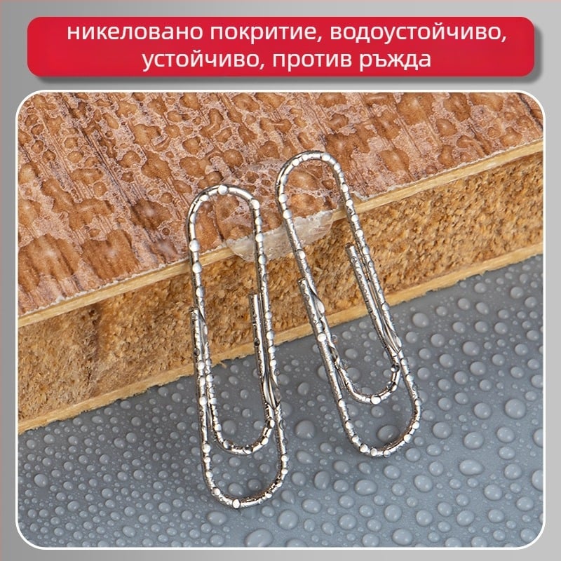 Барел клип за хартия – неръждаема стомана, U-образен клип за документи за офис (Марка: Learn happily, Модел: Barrel)